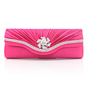 Di seta elegante con borsa da sera di cristallo / frizioni