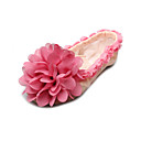 Lindos zapatos de baile de lona Split-Ballet Slipper único con la flor para los niños