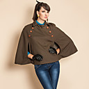 TS Military Style Double Breast Pockets Short Cloak