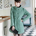 double breasted vrouwen tweed jas