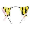 Orelhas Yellow & Black Tiger de Halloween Headband com Bell Ring (1 peça)