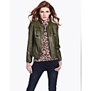 Long Sleeve Collarless Casual/Evening PU Jacket(More Colors)