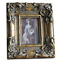 6 "Picture Frame antigo floral Polyresin
