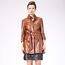 Excellentes agneau femmes en cuir à manches longues Mode / Manteau carrière (plus de couleurs)