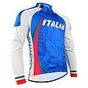 A maniche lunghe da uomo Santic caldi Mantenere ciclismo Abiti Jersey con il lato in pile