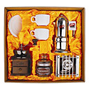 Koffie Series Boxed Cadeau (Moka & Siphon Pot, Grinder, kopjes) T-006