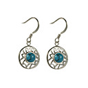 Sjarmerende Alloy Round Imitation Gem Stone Drop øredobber