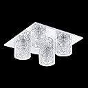 25W G9 Verre et Metal Canopy Mount Light Flush avec 4 Ampoules