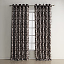 (Two Panels) Floral Traditional Jacquard Blackout Curtains