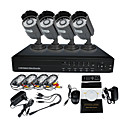 4 CH DVR Warterproof Outdoor IR CCTV Home Security Surveillance Camera System(IR 10m,4CH D1 Recording)
