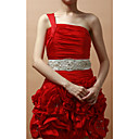 Impresionante mano de raso / encaje de la boda / vestido de noche con rebordear Belt (más colores)