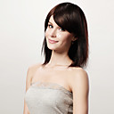Lace Front Medium Straight Black 100% Human Hair Wig 5 Colors Available