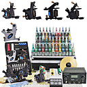 6 Guns Tatoo Kit avec alimentation LCD et 54 d'encre couleur