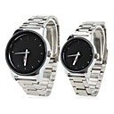 le style unisexe en acier quelques analogique poignet la montre à quartz (argent)
