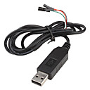 PL2303HX Convertidor de USB a TTL a USB Cable COM Module (Negro, 1m)