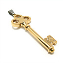 paar gouden sleutel hanger (gratis ketting) (5,6 * 2 * 0.7cm)