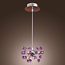 K9 Crystal Chandelier with 6 Lights in Purple