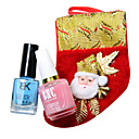 Christmas Nail Art Gift Bag of Base Coat within Ca and Noctilucent Nail Polish with Assorted Colors