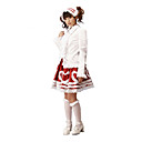 Long Sleeve Knee-length White and Red Cotton Princess Lolita Outfit