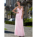 Sheath/Column Straps Floor-length Chiffon Evening Dress