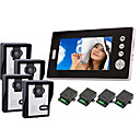 2.4GHz Wireless 7" LCD Monitor Home Security Video Door Phone and Intercom System(4 cameras)