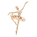las mujeres de la moda de cristal de diamante de imitación broche bailarín
