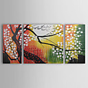 Hand-painted Abstract Oil Painting with Stretched Frame - Set of 3