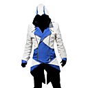 cosplay kostuum geïnspireerd door Assassin's Creed III connor blauw en wit jasje