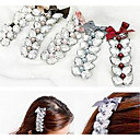 Women's Shinning Pearl Bowknot Hair Clip