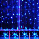 2Mx1.2M Blue Pentagram LED String Lamp with 120 LEDs- Christmas & Halloween Decoration