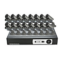 16 Channel Home Security Surveillance Camera System mit 16 Warterproof Outdoor IR Kamera