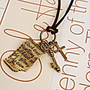 vintage kruis van vrouwen leren ketting