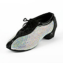 Leatherette / Rhinestone Upper Latin / Salsa Dance Shoes For Kids / Men