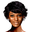 Capless Short Top Grade Synthetic Japanese Kanekalon Curly Wig Full Bang