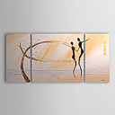 Hand-painted Abstract Oil Painting with Stretched Frame - Set of 3