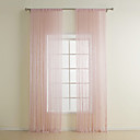 (Deux panneaux) polyester perle ligne de rideau rose de conception moderne