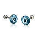 Unique Stainless Steel Crystal Lip Rings(A Pair)(More Colors)