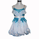 Girl's Figure Skating Tulle Lace Dress (Green + White)