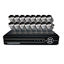 16 CH DVR casa e Gabinete de Segurança Sistema de Câmera de Vigilância (16 câmera Visão Outdoor Night)