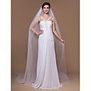 Two-tier Cathedral Wedding Veils With Cut Edge (More Colors)