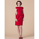 Sheath/Column Bateau Knee-length Taffeta Mother of the Bride Dress