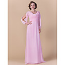 Sheath/Column Cowl Floor-length Chiffon Mother of the Bride Dress