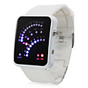 Color Band 29 Blue and Red LED Sector Pattern LED Wrist Watch