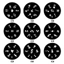 Nail Art Stamp image Stamping plaque modèle M Series (couleurs assorties)