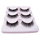 3Pair Black Fiber eyelash Sexy Girl False Eyelashes