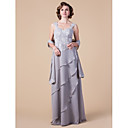 VESPERA - Abito da Madrina Sposa in Chiffon e Pizzo con Coprispalle