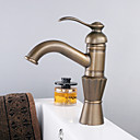 Messing antik Finish centerset einzigen Handgriff Waschbecken Wasserhahn (groß)