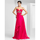 Sheath/Column Sweetheart Floor-length Chiffon Evening Dress