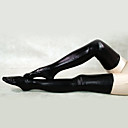 Shiny Metallic Black Long Stockings(2 Pieces)