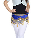Dancewear Velvet With Coins/Beading Performance Belly Dance Belt For Ladies More Colors